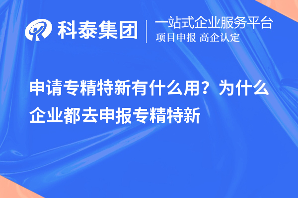 申請(qǐng)專精特新有什么用?為什么企業(yè)都去申報(bào)專精特新