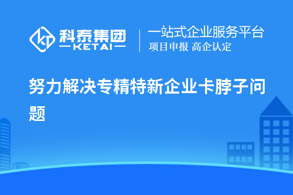 努力解決專精特新企業(yè)卡脖子問題