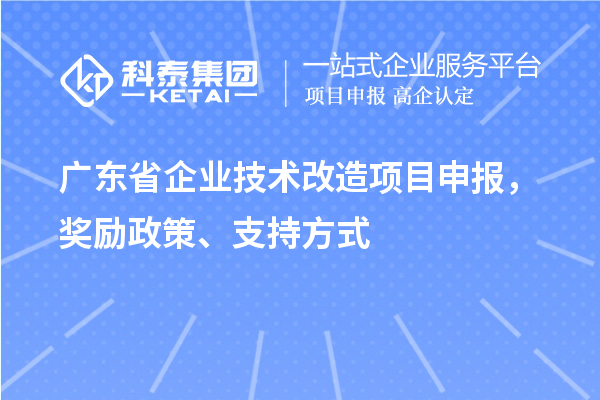 廣東省企業(yè)技術(shù)改造項目申報，獎勵政策、支持方式
