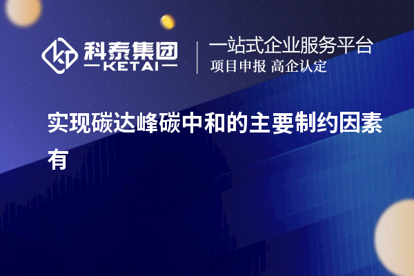 實現(xiàn)碳達峰碳中和的主要制約因素有