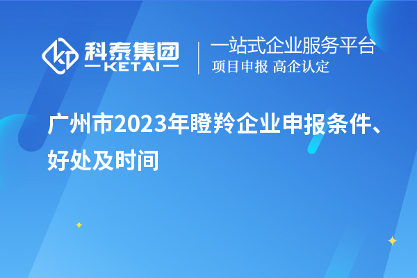 廣州市2023年瞪羚企業(yè)申報條件、好處及時間
