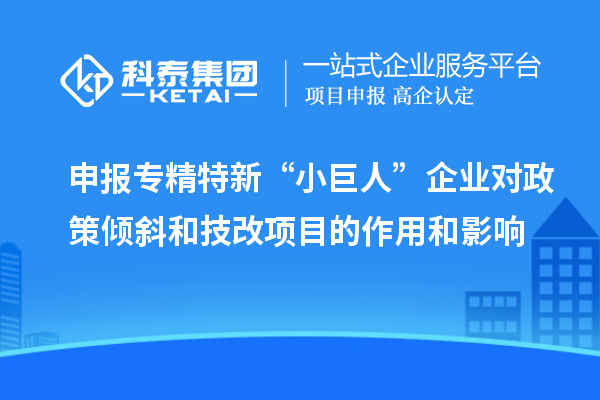 申報(bào)專精特新“小巨人”企業(yè)對政策傾斜和<a href=http://m.a910078829.cn/fuwu/jishugaizao.html target=_blank class=infotextkey>技改</a>項(xiàng)目的作用和影響