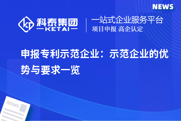申報(bào)專利示范企業(yè)：示范企業(yè)的優(yōu)勢(shì)與要求一覽