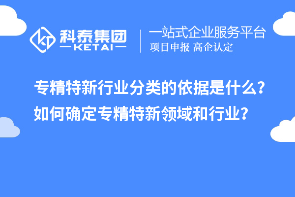 專精特新行業(yè)分類的依據(jù)是什么？如何確定專精特新領(lǐng)域和行業(yè)？