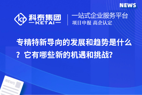 專精特新導向的發(fā)展和趨勢是什么？它有哪些新的機遇和挑戰(zhàn)？