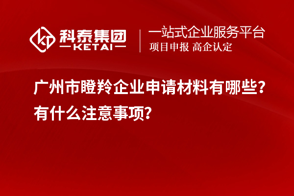 廣州市瞪羚企業(yè)申請材料有哪些？有什么注意事項？