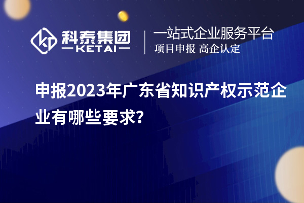 申報2023年廣東省知識產(chǎn)權(quán)示范企業(yè)有哪些要求?