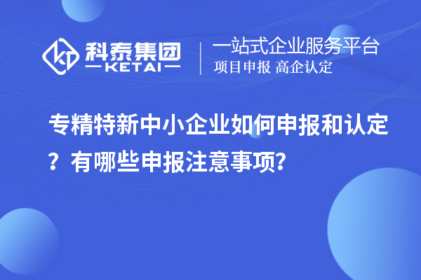 專精特新中小企業(yè)如何申報(bào)和認(rèn)定？有哪些申報(bào)注意事項(xiàng)？