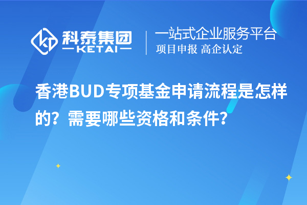 香港BUD專項基金申請流程是怎樣的？需要哪些資格和條件？