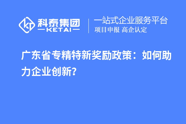 廣東省專精特新獎(jiǎng)勵(lì)政策：如何助力企業(yè)創(chuàng)新？