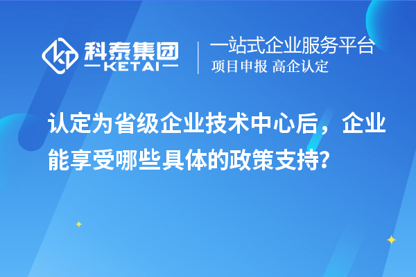 認定為省級企業(yè)技術(shù)中心后，企業(yè)能享受哪些具體的政策支持？