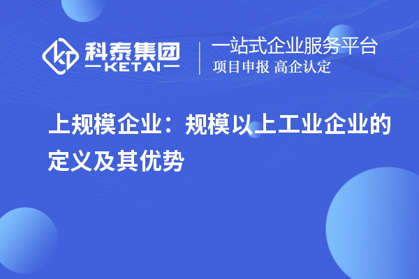 上規(guī)模企業(yè):規(guī)模以上工業(yè)企業(yè)的定義及其優(yōu)勢
