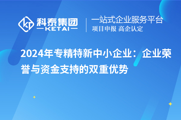 2024年專精特新中小企業(yè):企業(yè)榮譽(yù)與資金支持的雙重優(yōu)勢(shì)