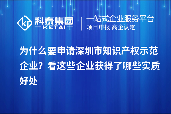 為什么要申請深圳市知識產(chǎn)權(quán)示范企業(yè)？看這些企業(yè)獲得了哪些實質(zhì)好處
