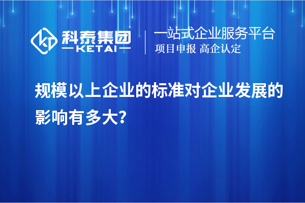 規(guī)模以上企業(yè)的標準對企業(yè)發(fā)展的影響有多大？