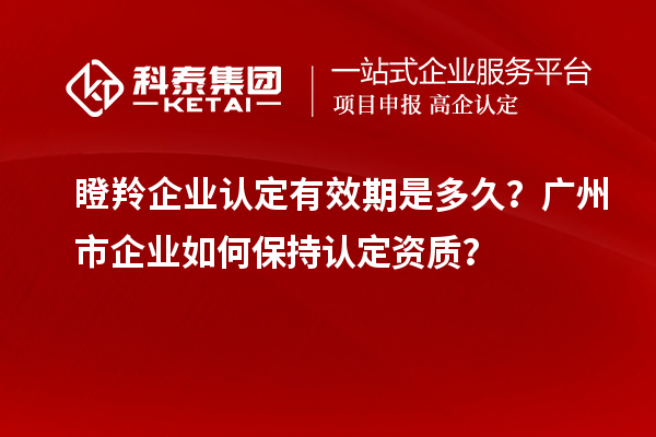 瞪羚企業(yè)認(rèn)定有效期是多久？廣州市企業(yè)如何保持認(rèn)定資質(zhì)？