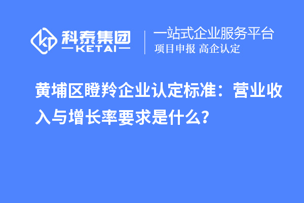 黃埔區(qū)瞪羚企業(yè)認(rèn)定標(biāo)準(zhǔn)：營業(yè)收入與增長率要求是什么？