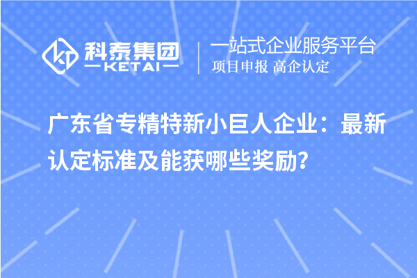 廣東省專精特新小巨人企業(yè)：最新認(rèn)定標(biāo)準(zhǔn)及能獲哪些獎(jiǎng)勵(lì)？