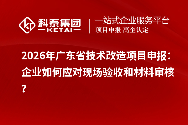 2026年廣東省<a href=http://m.a910078829.cn/fuwu/jishugaizao.html target=_blank class=infotextkey>技術(shù)改造</a><a href=http://m.a910078829.cn/shenbao.html target=_blank class=infotextkey>項(xiàng)目申報(bào)</a>：企業(yè)如何應(yīng)對現(xiàn)場驗(yàn)收和材料審核？