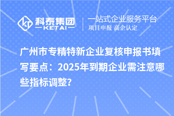 廣州市專(zhuān)精特新企業(yè)復(fù)核申報(bào)書(shū)填寫(xiě)要點(diǎn)：2025年到期企業(yè)需注意哪些指標(biāo)調(diào)整？