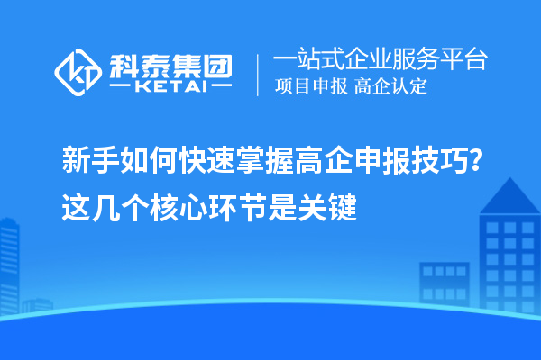 新手如何快速掌握高企申報技巧？這幾個核心環(huán)節(jié)是關鍵
