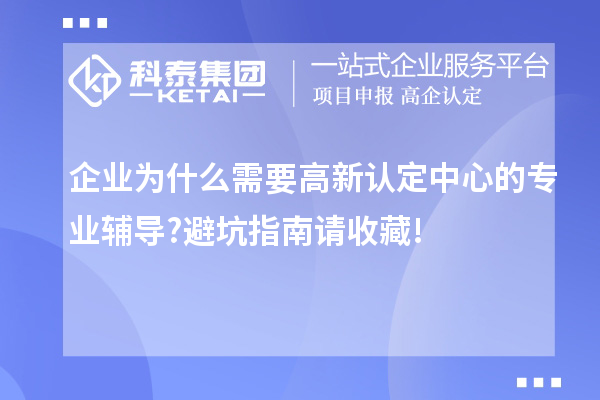 企業(yè)為什么需要高新認定中心的專業(yè)輔導(dǎo)?避坑指南請收藏!
