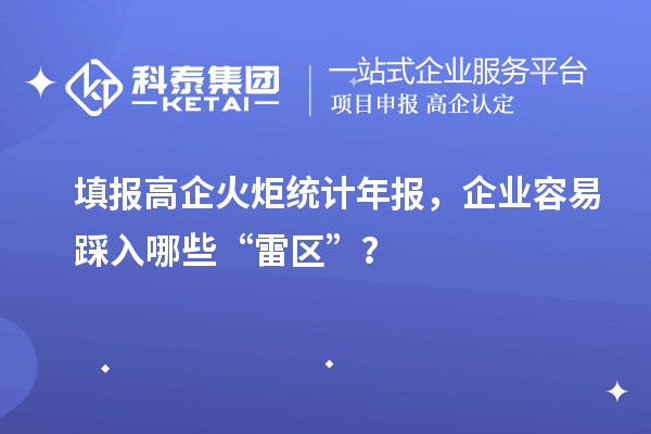 填報高企火炬統(tǒng)計年報，企業(yè)容易踩入哪些“雷區(qū)”？