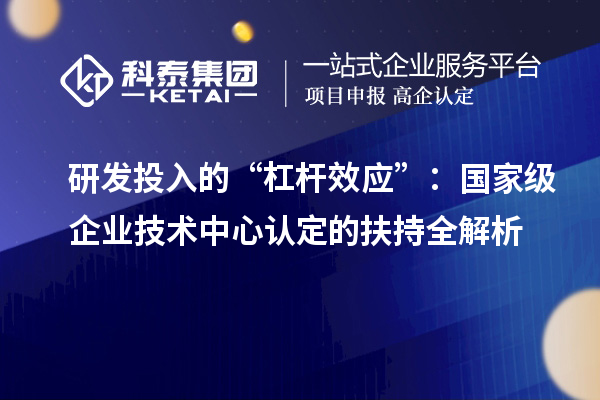 研發(fā)投入的“杠桿效應(yīng)”:國家級企業(yè)技術(shù)中心認(rèn)定的扶持全解析