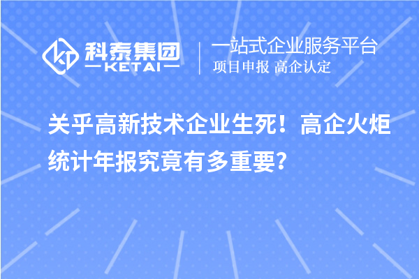 關(guān)乎高新技術(shù)企業(yè)生死！高企火炬統(tǒng)計年報究竟有多重要？
