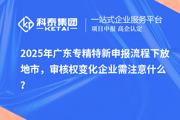 2025年廣東專精特新申報流程下放地市，審核權變化企業(yè)需注意什么？